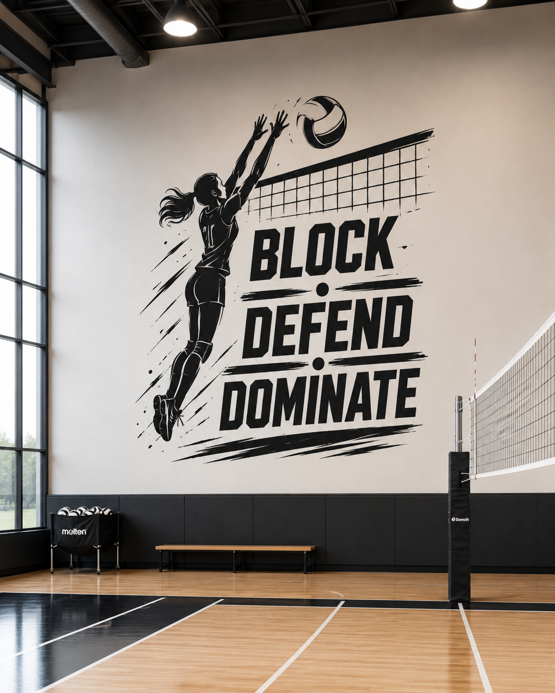 Voleybol duvar sticker