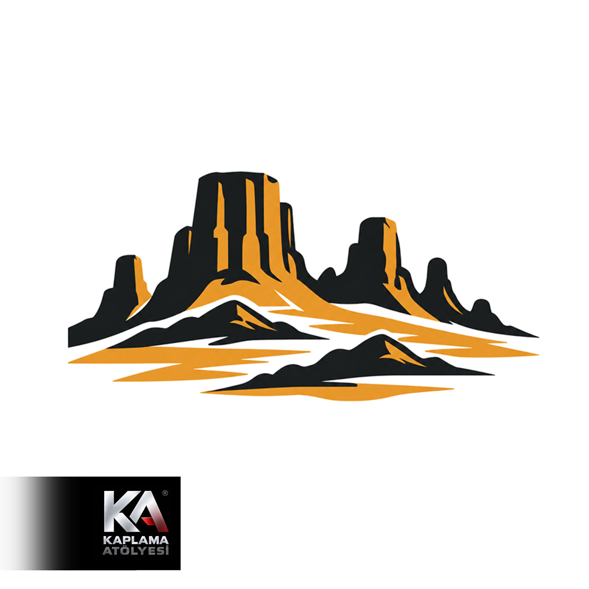 Kanyon Temalı Kamp Doğa Sticker