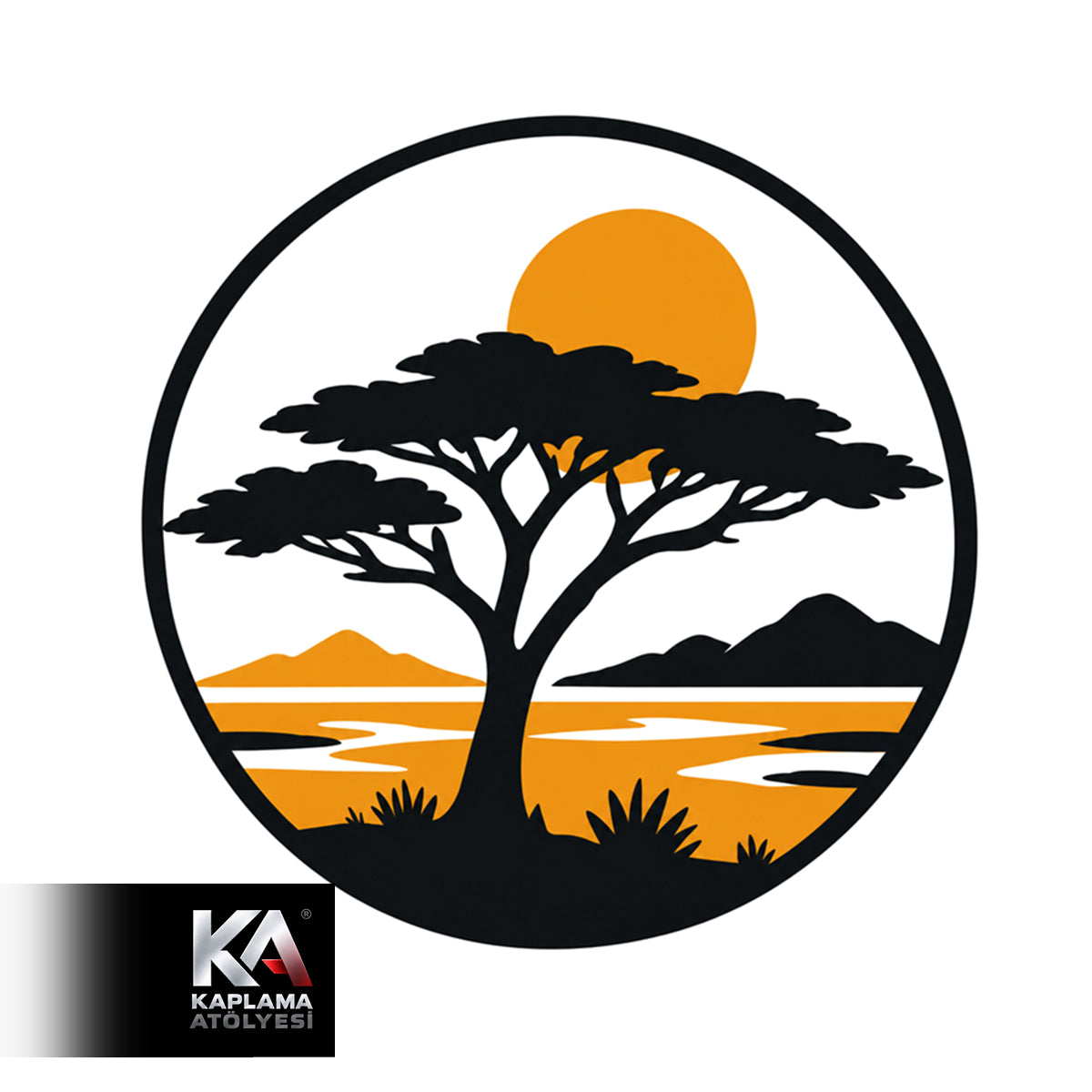 Safari Temalı Kamp Doğa Sticker