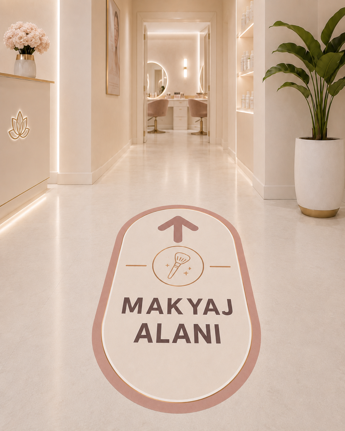 Makyaj Alanı Yer Sticker