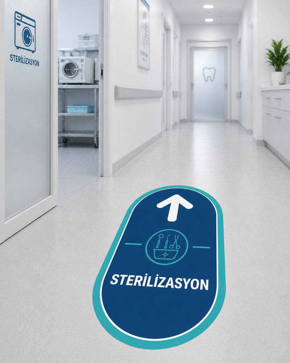 Sterilizasyon Zemin Sticker