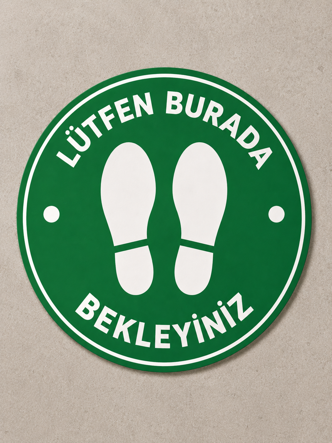 Lütfen Burada Bekleyiniz Yer Stickerı