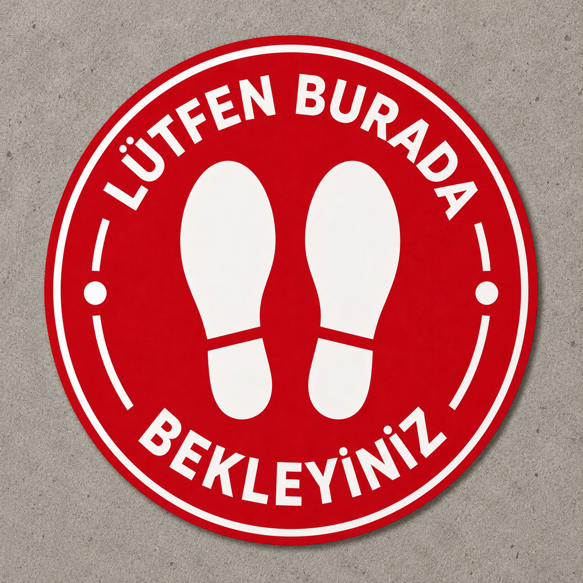 Lütfen Burada Bekleyiniz Yer Stickerı