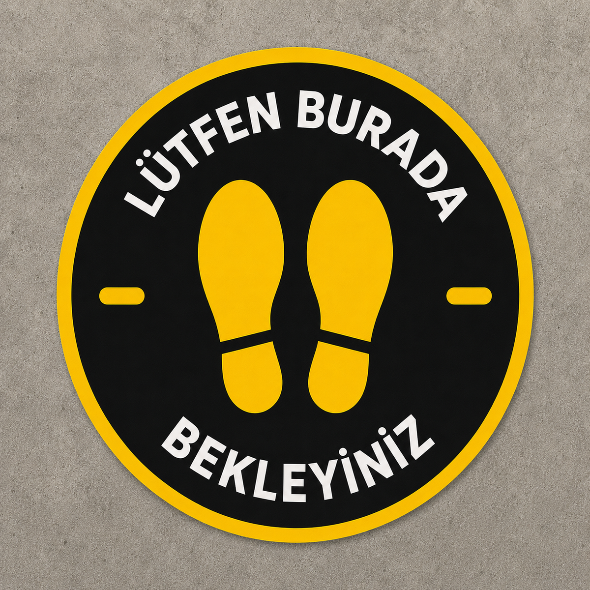 Lütfen Burada Bekleyiniz Yer Stickerı