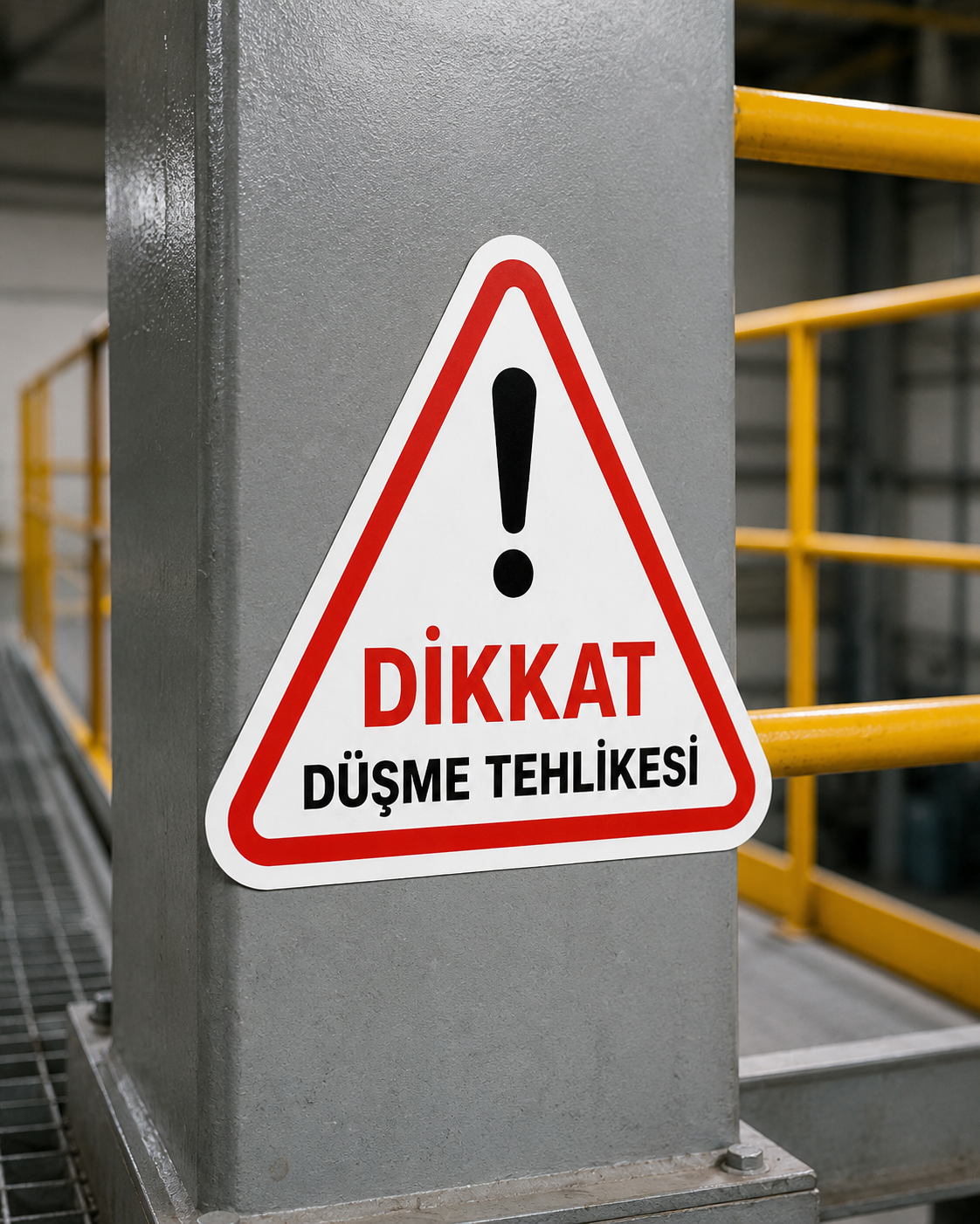 Dikkat Düşme Tehlikesi Sticker