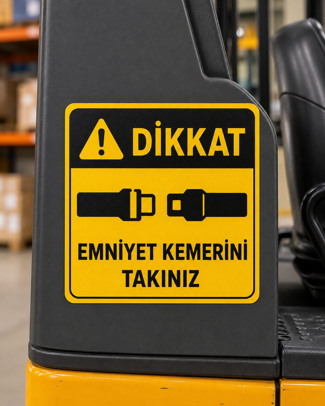 Dikkat Emniyet Kemeri Takınız Sticker