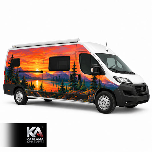 Kızıl Göl Manzaralı – Motokaravan Kaplama Folyosu