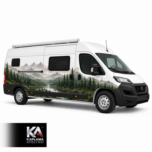 Orman Nehir Manzaralı – Motokaravan Kaplama Folyosu