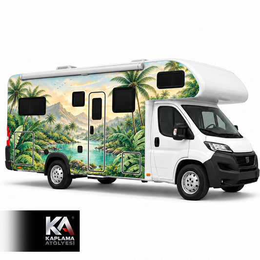 Tropikal Nehir – Alkovenli Motokaravan Kaplama Folyosu