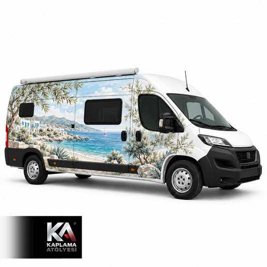 Zeytinli Ege Kıyısı – Motokaravan Kaplama Folyosu