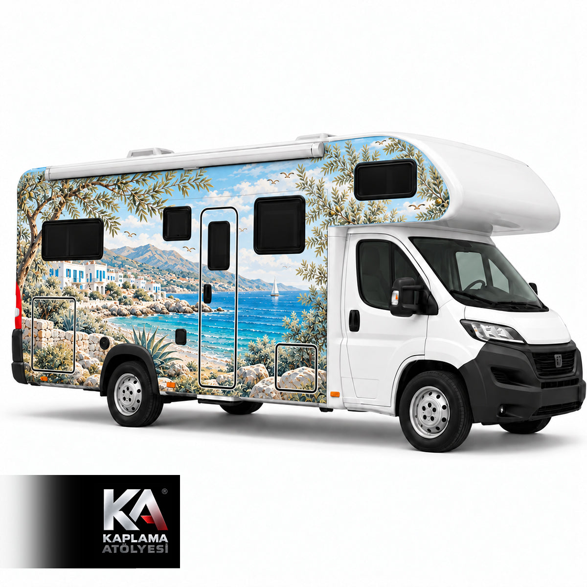 Zeytinli Ege Kıyısı – Alkovenli Motokaravan Kaplama Folyosu