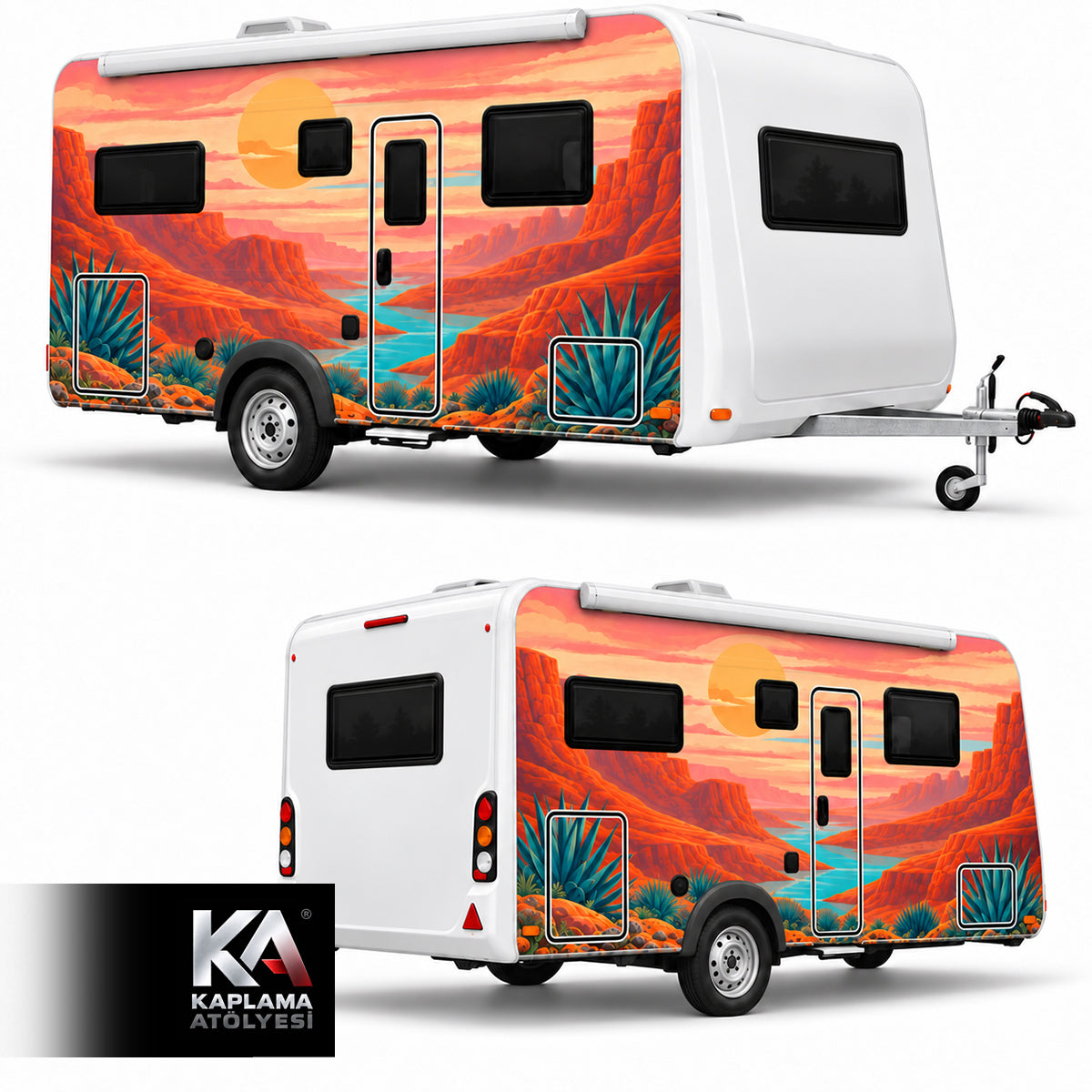 Kanyon Manzaralı – Çekme Karavan Kaplama Folyosu