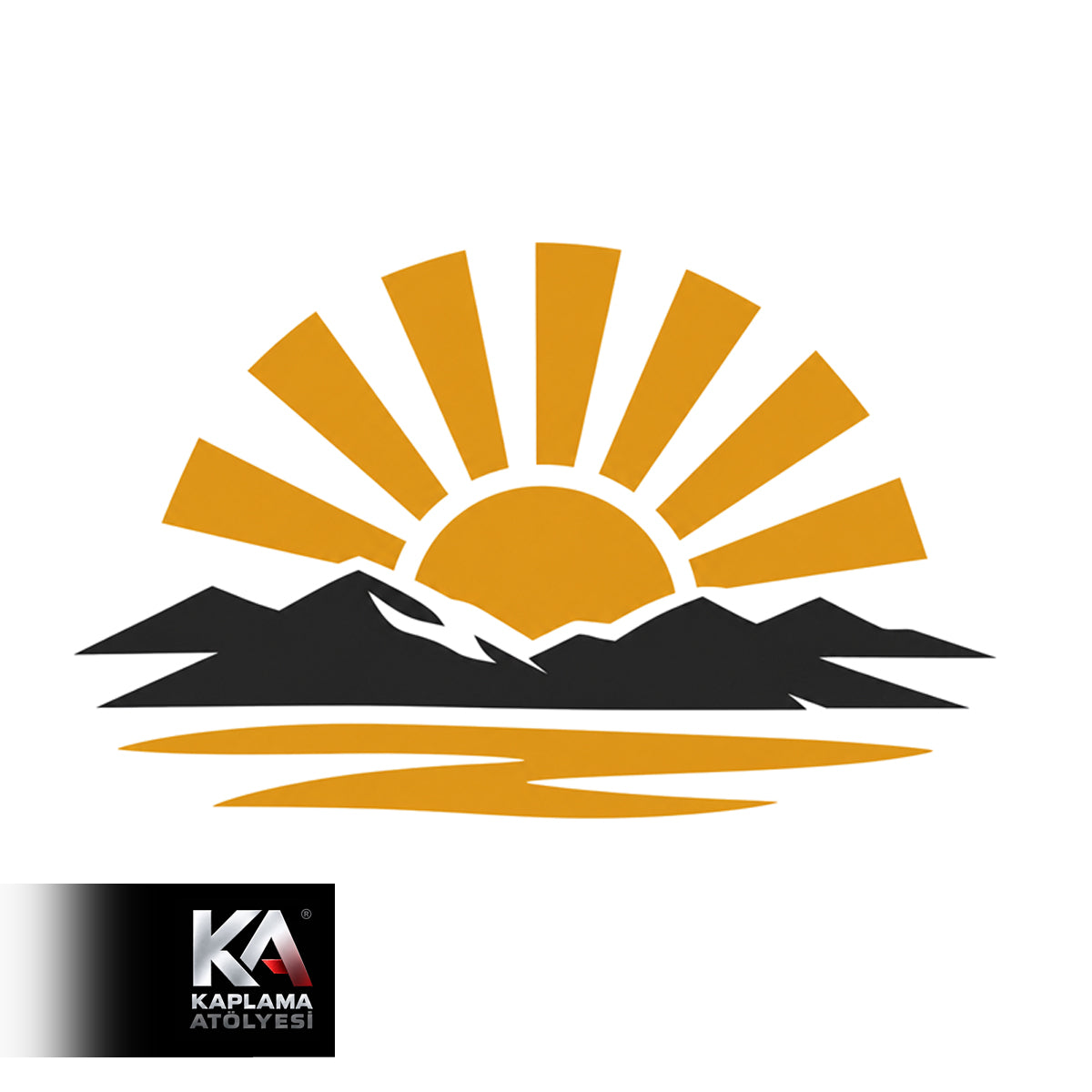 Güneş ve Çöl Temalı Kamp Doğa Sticker