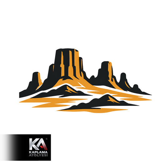 Kanyon Temalı Kamp Doğa Sticker