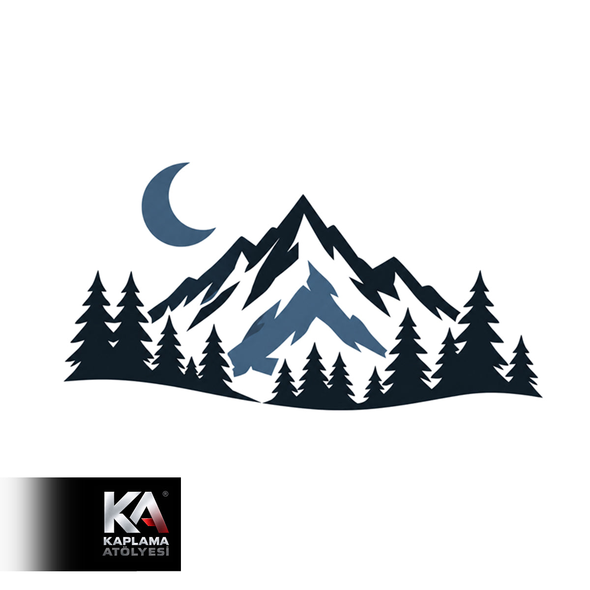 Dağ Temalı Kamp Doğa Sticker