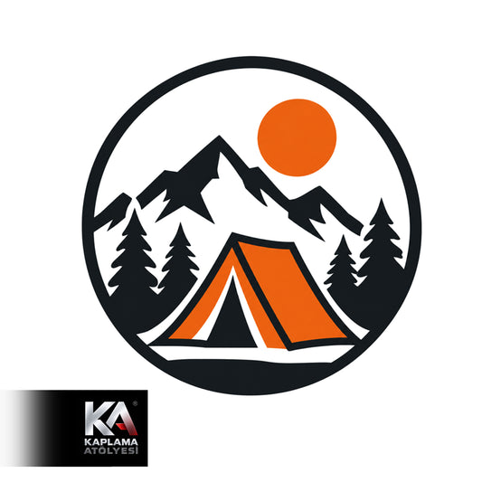 Kamp Arması Kamp Doğa Sticker