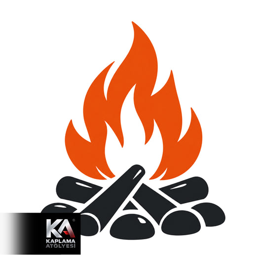 Kamp Ateşi Temalı Kamp Doğa Sticker