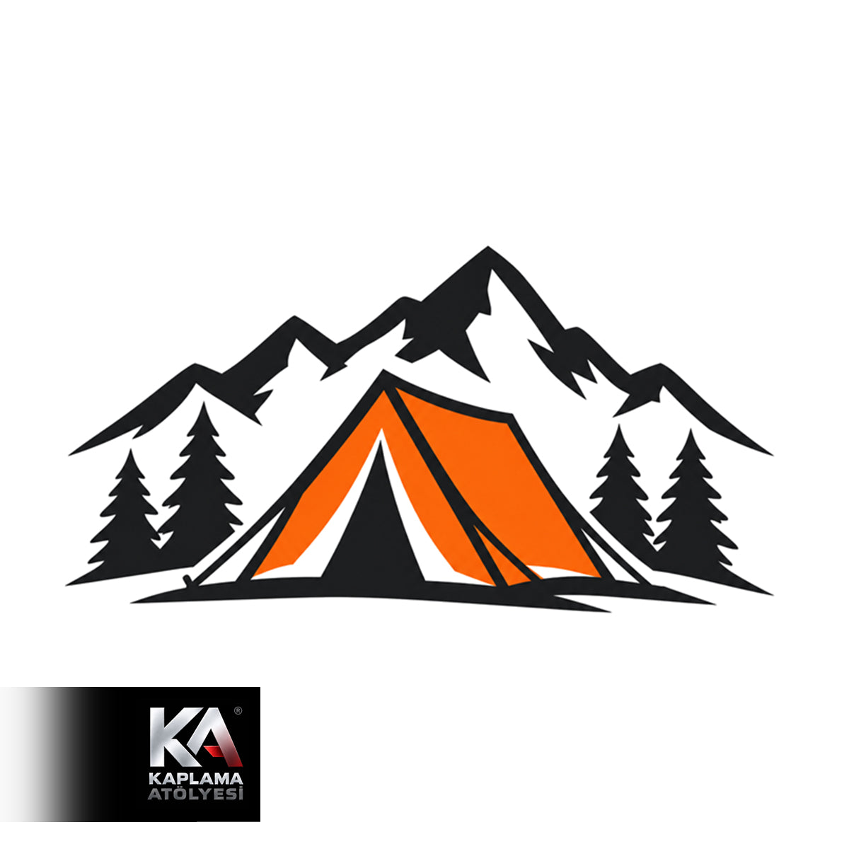 Kamp Çadır Temalı Kamp Doğa Sticker