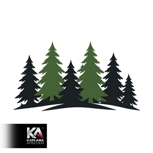 Orman Temalı Kamp Doğa Sticker