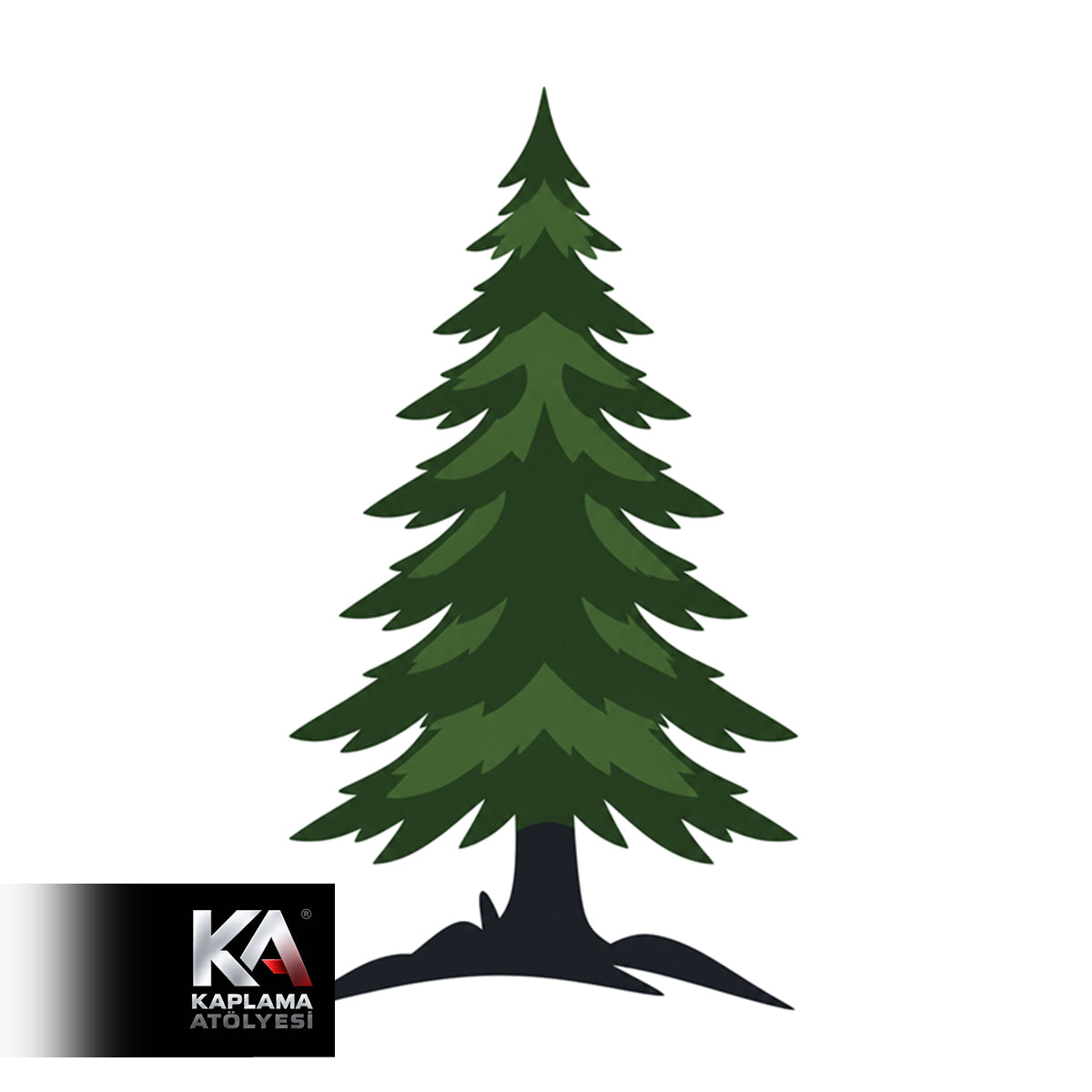 Çam Ağacı Temalı Kamp Doğa Sticker