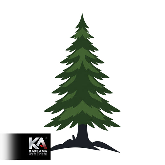 Çam Ağacı Temalı Kamp Doğa Sticker