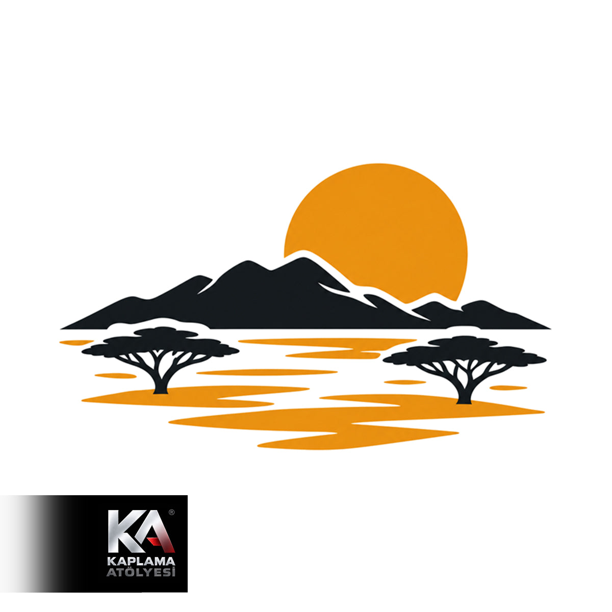 Safari Savan Temalı Kamp Doğa Sticker