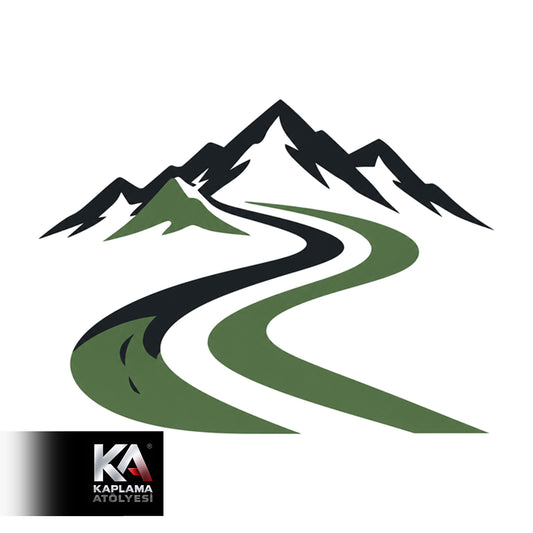 Dağ ve Yol Karavan Sticker